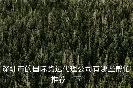 深圳市天科國際物流，深圳有哪幾家比較好的國際快遞物流公司