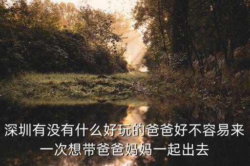 深圳有沒有什么好玩的爸爸好不容易來一次想帶爸爸媽媽一起出去