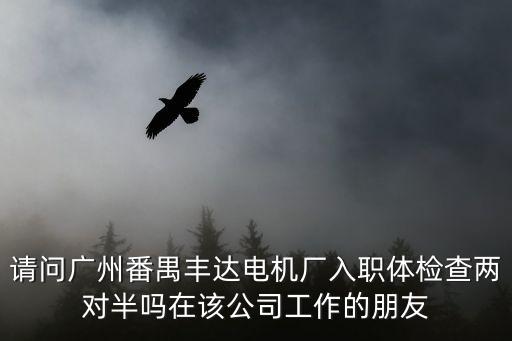 請問廣州番禺豐達電機廠入職體檢查兩對半嗎在該公司工作的朋友