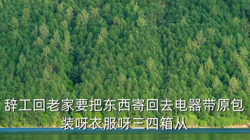 辭工回老家要把東西寄回去電器帶原包裝呀衣服呀三四箱從