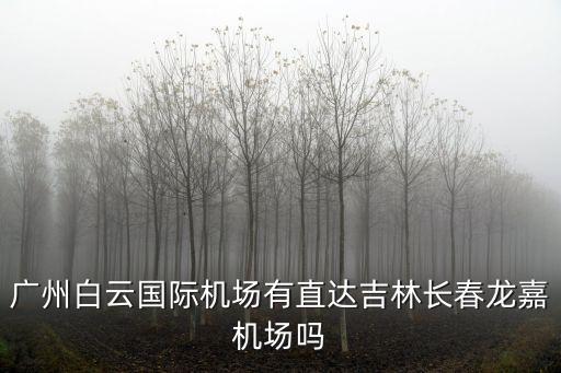 廣州至龍嘉航班，廣州白云國際機場有直達吉林長春龍嘉機場嗎