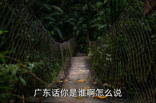 廣東話你是誰啊怎么說