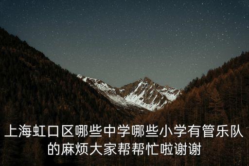上海市梅隴中學管樂隊，上海市楊浦區有管弦樂隊的高中有哪些