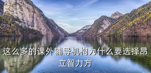 這么多的課外輔導機構為什么要選擇昂立智力方
