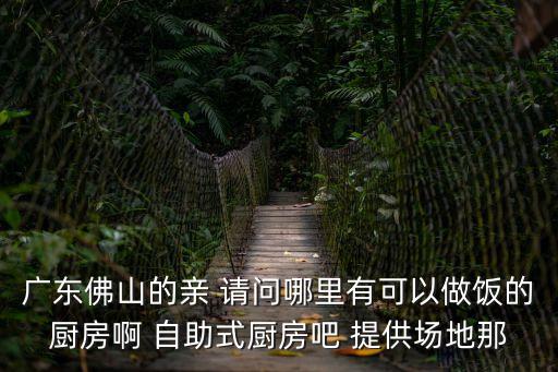 廣東佛山的親 請(qǐng)問哪里有可以做飯的廚房啊 自助式廚房吧 提供場地那