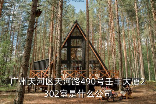 廣州天河區(qū)天河路490號壬豐大廈2302室是什么公司