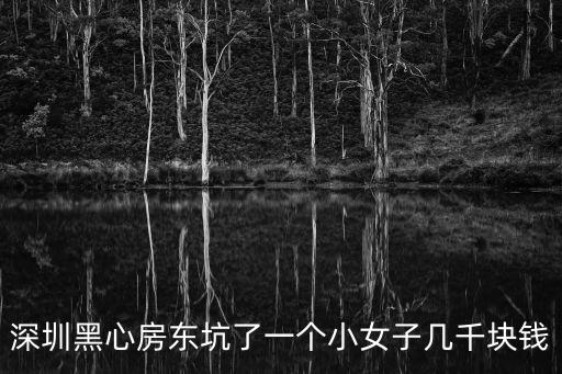 深圳黑心房東坑了一個小女子幾千塊錢