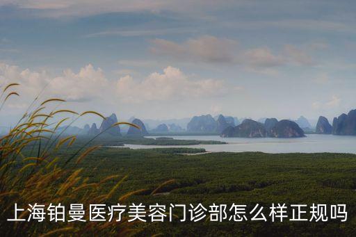 上海鉑曼醫療美容門診部怎么樣正規嗎