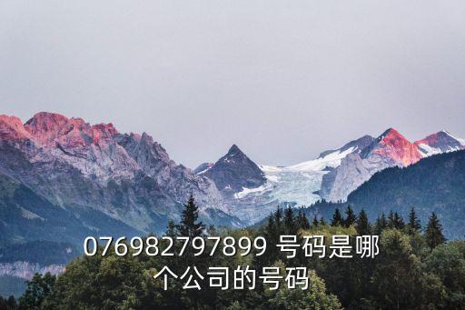 076982797899 號碼是哪個公司的號碼