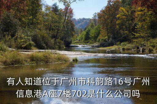 廣州鳴躍線材，有人知道位于廣州市科韻路16號廣州信息港A座7樓702是什么公司嗎
