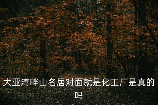 大亞灣畔山名居對面就是化工廠是真的嗎