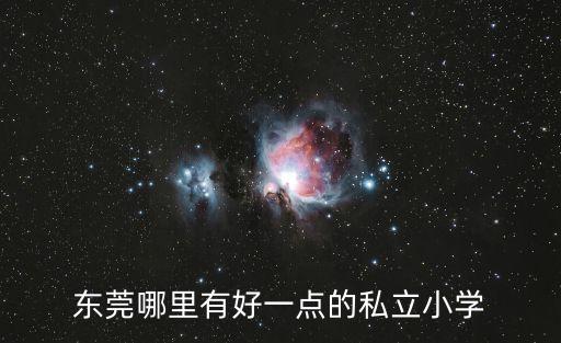 東莞哪里有好一點(diǎn)的私立小學(xué)
