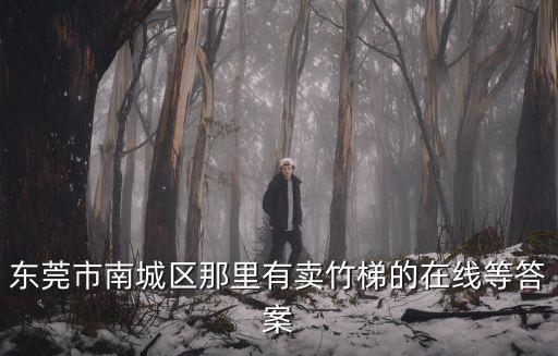 東莞市南城區(qū)那里有賣竹梯的在線等答案