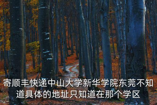 寄順豐快遞中山大學新華學院東莞不知道具體的地址只知道在那個學區