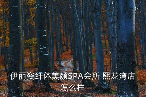 伊麗姿纖體美顏SPA會所 熙龍灣店怎么樣