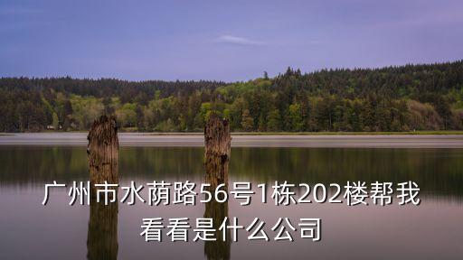廣州市水蔭路56號1棟202樓幫我看看是什么公司
