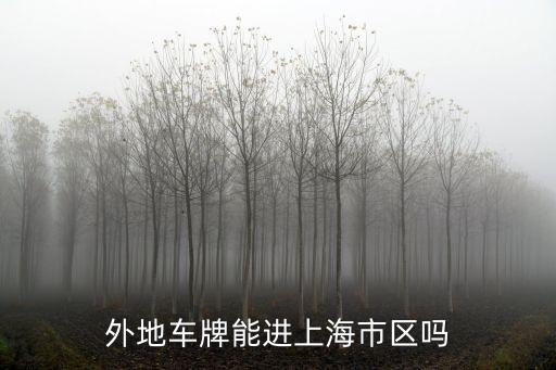 外地車牌能進上海市區嗎