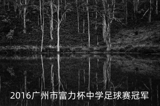 2016廣州市富力杯中學足球賽冠軍
