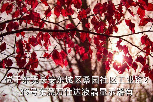 東莞鑫維科，東莞市東城西路187號是什么單位