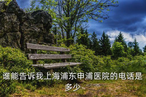 誰能告訴我上海浦東申浦醫院的電話是多少