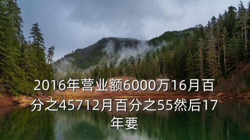 東莞長盈2016年營業額，數學天才回答全場營業額是多少萬元