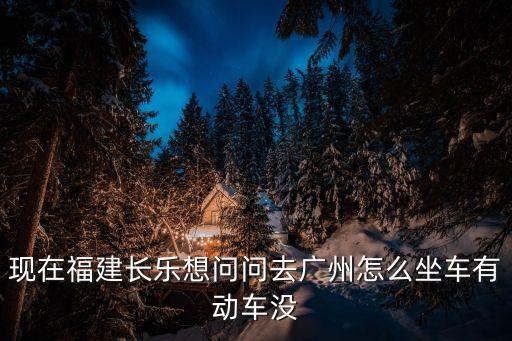 現在福建長樂想問問去廣州怎么坐車有動車沒