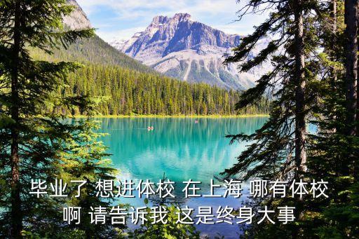 上海市體育運動學校張驥海，畢業了 想進體校 在上海 哪有體校啊 請告訴我 這是終身大事