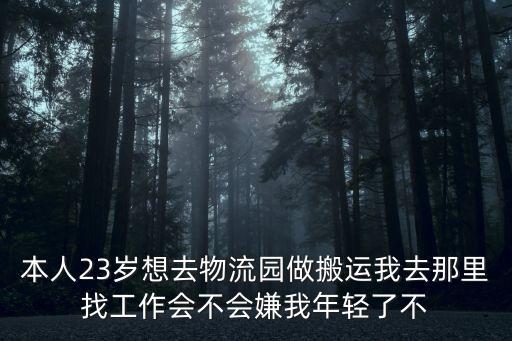 本人23歲想去物流園做搬運我去那里找工作會不會嫌我年輕了不