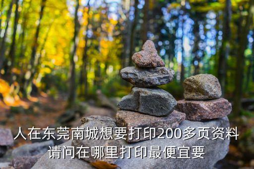 人在東莞南城想要打印200多頁(yè)資料請(qǐng)問(wèn)在哪里打印最便宜要