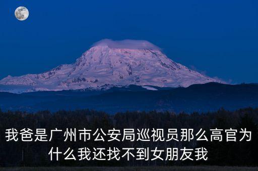 我爸是廣州市公安局巡視員那么高官為什么我還找不到女朋友我