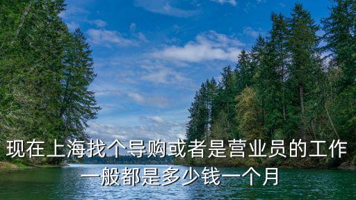 現在上海找個導購或者是營業員的工作 一般都是多少錢一個月