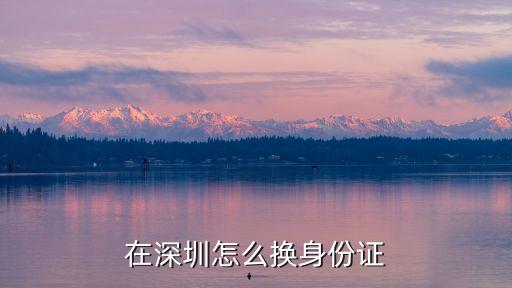 在深圳怎么換身份證