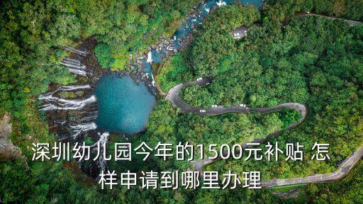 深圳幼兒園今年的1500元補(bǔ)貼 怎樣申請(qǐng)到哪里辦理