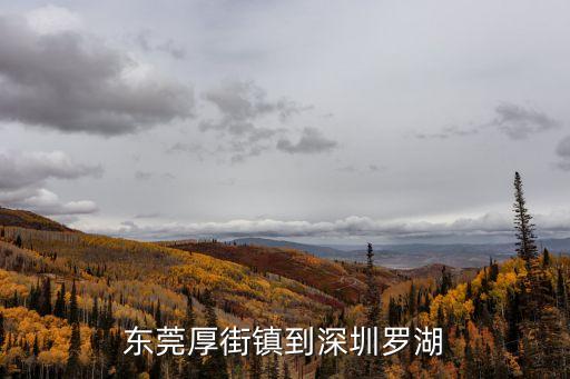 東莞厚街鎮(zhèn)到深圳羅湖