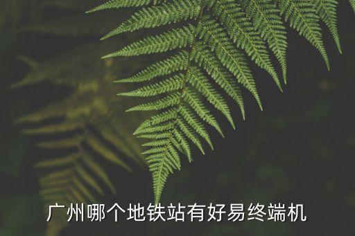 廣州地鐵 好易終端，誰知道廣州窖口地鐵口那里有沒有好易終端機(jī)