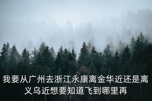 我要從廣州去浙江永康離金華近還是離義烏近想要知道飛到哪里再