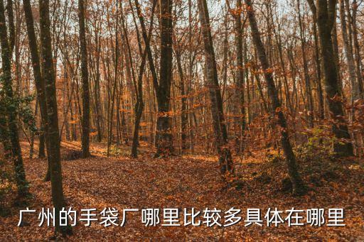 廣州的手袋廠哪里比較多具體在哪里
