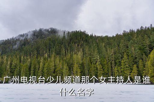 廣州臺美女主播，廣州電視臺少兒頻道那個女主持人是誰什么名字