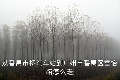 從番禺市橋汽車站到廣州市番禺區(qū)富怡路怎么走