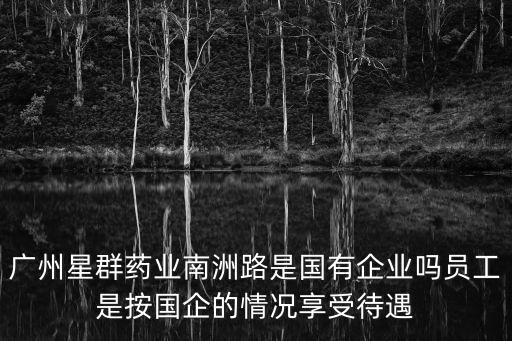 廣州星群藥業南洲路是國有企業嗎員工是按國企的情況享受待遇