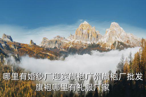 哪里有婚紗廠迎賓旗袍廣州旗袍廠批發旗袍哪里有禮服廠家