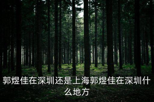 改革報深圳記者站站長郭，深圳郭小鈺出生年份
