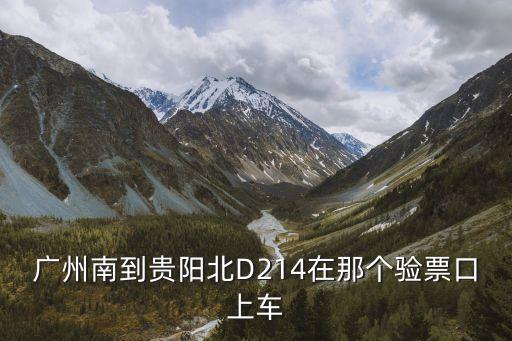 廣州南D214，廣州南到貴陽北D214在那個驗票口上車