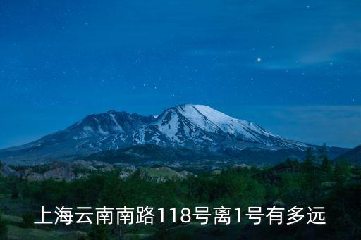 上海云南南路118號離1號有多遠