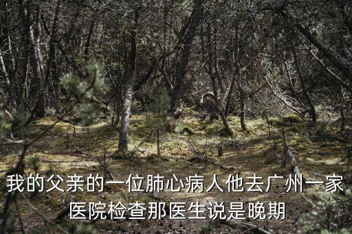 我的父親的一位肺心病人他去廣州一家醫(yī)院檢查那醫(yī)生說(shuō)是晚期