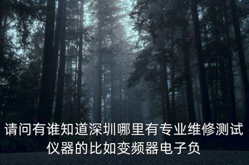 請問有誰知道深圳哪里有專業維修測試儀器的比如變頻器電子負