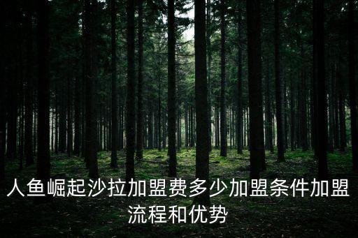 人魚崛起沙拉加盟費多少加盟條件加盟流程和優勢