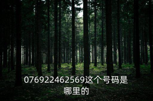 076922462569這個(gè)號(hào)碼是哪里的