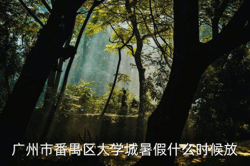 廣州市番禺區大學城暑假什么時候放