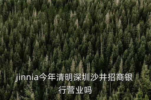 jinnia今年清明深圳沙井招商銀行營業嗎
